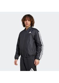 Herren Outdoorjacke "ESS 3S INS B J", schwarz, sportlich, Gr. M, adidas Sportswear, Obermaterial: 100% Polyester, Jacken