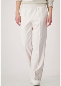 monari Damen Palazzohose, beige, modisch, Gr. 34, unifarben, clean, Obermaterial: 89% Polyester, 11% Elasthan, Hosen, mit Gummizugbund