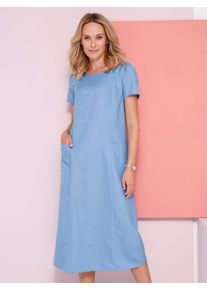 Classic Basics Damen A-Linien-Kleid "Kleid", blau, Gr. 48, unifarben, Web, 100% Polyester, Kleider