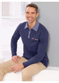 CLASSIC Herren Poloshirt "Langarm-Poloshirt", blau, Gr. 44, unifarben, 100% Baumwolle, Shirts