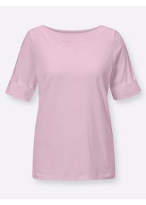 Classic Basics Damen Kurzarmshirt "Shirt", rosa, Gr. 38, unifarben, 100% Baumwolle, Shirts