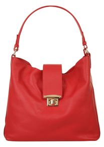 Samantha Look Damen Shopper, rot, Leder, unifarben, Taschen, echt Leder, Made in Italy