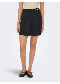Only Damen Shorts "ONLMARIE LIFE HW SHORTS TLR", schwarz, modisch, Gr. 40, unifarben, Obermaterial: 94% Polyester, 6% Elasthan, Hosen