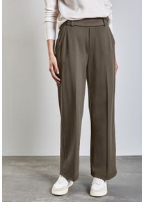 Street One Damen Stoffhose, braun, casual, Gr. 42, unifarben, Stoff, 61% Viskose, 32% Polyamid, 7% Elasthan, Hosen, High Waist