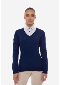 Damen Strickpullover "Verty", blau, casual, Gr. L, SIR RAYMOND TAILOR, unifarben, 100% Polyacryl, Pullover, mit klassischem V-Ausschnitt