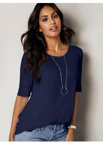 Inspirationen Damen T-Shirt "Shirt", blau, Gr. 38, unifarben, 95% Viskose, 5% Elasthan, Shirts