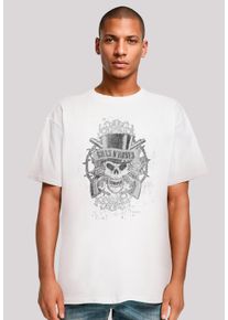 F4NT4STIC Herren T-Shirt "Guns 'N' Roses Skull and Pistols", weiß, casual, Gr. XXXL, Obermaterial: 100% Baumwolle, Shirts, Premium Qualität