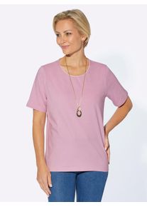 Casual Looks Damen Rundhalsshirt "Shirt", rosa, Gr. 40, unifarben, 100% Baumwolle, Shirts