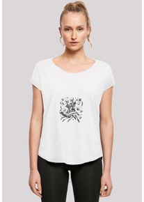 F4NT4STIC Damen T-Shirt "Skelettpaar tanzt mit Band", weiß, casual, Gr. XL, Obermaterial: 100% Baumwolle, Shirts, Premium Qualität