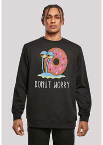 F4NT4STIC Herren Sweatshirt "Spongebob Schwammkopf Donut Worry Garry Schnecke", schwarz, casual, Gr. XL, Obermaterial: 50% Baumwolle, 50% Polyester,