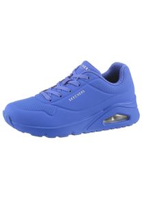 Skechers Damen Sneaker "Street Uno - Stand on Air", Gr. 39, blau, Lederimitat, sportlich, Schuhe, Freizeitschuh, Halbschuh, Schnürschuh mit Memory