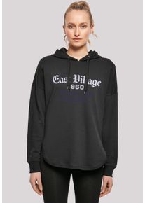 F4NT4STIC Damen Kapuzenpullover "East Village Manhatten OVERSIZE HOODIE", schwarz, casual, Gr. L, Obermaterial: 100% Baumwolle, Pullover, Print
