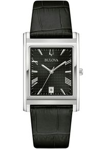 Bulova Damen Quarzuhr "Sutton", schwarz, Armbanduhren, Armbanduhr, Herrenuhr, Damenuhr, Lederarmband, analog, Tag