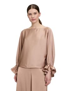 Vera Mont Damen Satinbluse "Vera Mont Satin-Bluse mit Fledermausärmeln", braun, elegant, Gr. 44, Satin, Obermaterial: 100% Polyester., Blusen