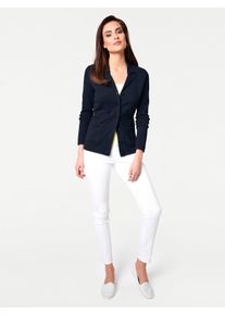 Heine Damen Strickjacke, blau, Gr. 48, unifarben, 100% Baumwolle, Strickjacken