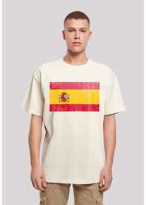 F4NT4STIC Herren T-Shirt "Spain Spanien Flagge distressed", beige, casual, Gr. 4XL, Obermaterial: 100% Baumwolle, Shirts, Print
