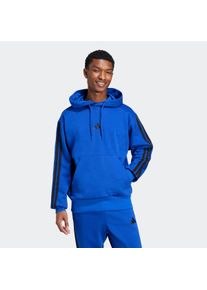 Herren Kapuzensweatshirt "M 3S FL HD", blau, sportlich, Gr. XL, adidas Sportswear, Obermaterial: 55% Baumwolle, 36% Polyester, 9% Viskose, Sweatshirts