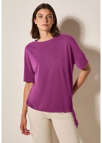 Cecil Damen T-Shirtanemone pink, casual, Gr. XXL, unifarben, Stoff, 58% Modal, 42% Polyester, Shirts, mit U-Boot-Ausschnitt