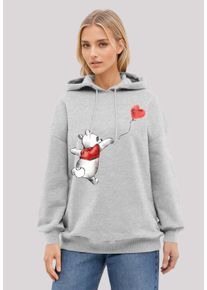 F4NT4STIC Damen Kapuzenpullover "Winnie Puuh Luftballon Disney", grau, casual, Gr. XS, Obermaterial: 80% Baumwolle, 20% Polyester, Pullover, Premium