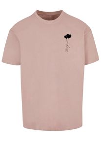 Merchcode Herren T-Shirt "Merchcode Herren Love In The Air Heavy Oversize Tee", rosa, casual, Gr. XS, bedruckt, 100% Baumwolle, Shirts