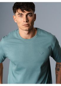 TRIGEMA Herren T-Shirt "TRIGEMA Heavy Oversized T-Shirt", grün, casual, Gr. S, 100% Baumwolle, Shirts