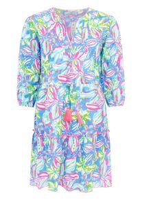 Zwillingsherz Damen Sommerkleid ""Blumentraum"", bunt, modisch, Gr. XL, gemustert, Web, Obermaterial: 100% Baumwolle, Kleider, mit floralem Muster,
