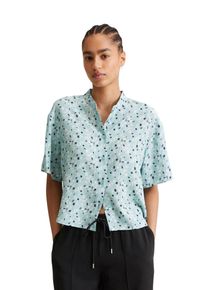 Marc O'Polo Damen Kurzarmbluse "aus LENZING ECOVERO ", blau, Gr. S, MARC O'POLO DENIM, bedruckt, Obermaterial: 100% Viskose, Blusen
