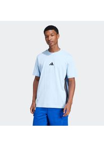 Herren T-Shirt "M 3S SJ T", blau, sportlich, Gr. M, adidas Sportswear, Obermaterial: 100% Baumwolle, Shirts