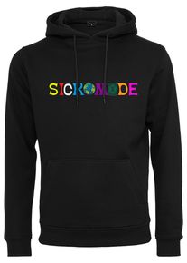 MisterTee Herren Kapuzensweatshirt "MisterTee Herren Sickomode 2 Hoody", schwarz, Gr. S, bedruckt, 65% Baumwolle, 35% Polyester, Sweatshirts