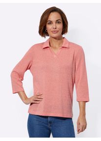 Classic Basics Damen Poloshirt "Poloshirt", rosa, Gr. 38, meliert, 75% Polyester, 25% Viskose, Shirts