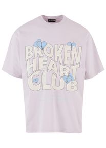 2Y STUDIOS Herren T-Shirt "2Y Studios Herren 2Y Broken Heart Club Oversize Tee", lila, casual, Gr. M, bedruckt, 100% Baumwolle, Shirts