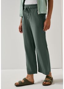 Cecil Damen Stoffhose "Style Neele"schwarz balmy khaki, casual, Gr. XXL, unifarben, Web, Obermaterial: 100% Viskose, Hosen, mit elastischem Bund mit
