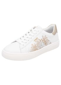 Remonte Damen Plateausneaker, Gr. 38, gold, Leder, kontrastfarbene Details, sportlich, Schuhe, Schnürschuh, Freizeitschuh, Halbschuh mit