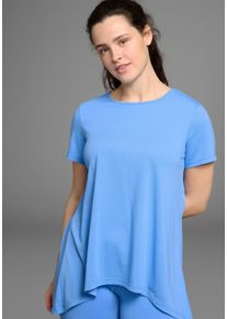 Venice Beach Damen Funktionsshirt "Funktionsshirt", blau, sportlich, Gr. 48, Single Jersey, Obermaterial: 63% Polyester, 32% Baumwolle, 5% Elasthan,
