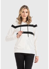 Cipo & Baxx CIPO & BAXX Damen Sweatshirt "HOODIE SWEATSHIRT", beige, Basic, Gr. M, bedruckt, 80% Baumwolle;15% Polyester;5% Elasthan, Sweatshirts, Ein Must-have