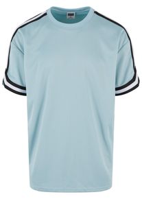 Urban Classics Herren T-Shirt "Urban Classics Herren Oversized Stripes Mesh Tee", blau, casual, Gr. XXL, gestreift, 100% Polyester, Shirts