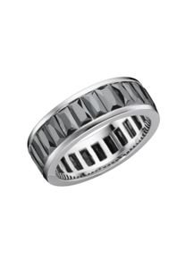 Damen Silberring "mit schwarzen Zirkonia, Silber 925", 52, Silber 925 (Sterlingsilber), schwarz, Giorgio Martello MILANO, Silber 925