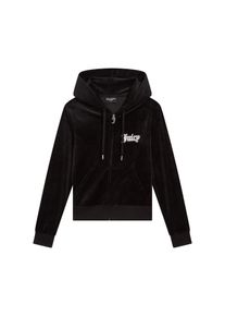 Juicy Couture Damen Kapuzennickijacke "ROBERTSON CAVIAR HOODIE _ Damen", schwarz, Gr. L, 95% POLYESTER, 5% ELASTAN, Jacken, Trainingsjacke Damen,
