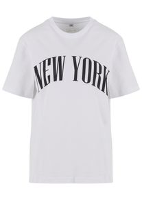 MISS TEE Herren T-Shirt "Miss Tee New York City Wording Tee", weiß, casual, Gr. M, bedruckt, 100% Baumwolle, Shirts