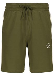 Sergio Tacchini Herren Shorts "PIETRAPERTOSA_ Herren"sphagnum, gardenia, Gr. L, 100% POLYESTER, Hosen, Kurze Hose Herren, Shorts, Retro, Sporthose,