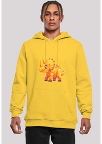 F4NT4STIC Herren Kapuzenpullover "Süßer Triceratops Dinosaurier", gelb, casual, Gr. XS, Obermaterial: 65% Baumwolle, 35% Polyester, Pullover, Premium