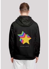 F4NT4STIC Herren Kapuzenpullover "SIlvester Party Happy People Only", schwarz, casual, Gr. XS, Obermaterial: 50% Baumwolle, 50% Polyester, Pullover,