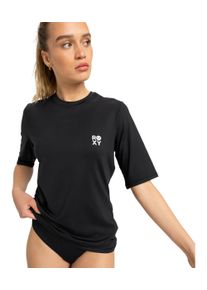Roxy Damen T-Shirt "HAPPY WAVES SHORT SLEEVE SURF TEE", grau, sportlich, Gr. L, Obermaterial: 92% Polyester, 8% Elasthan, Shirts