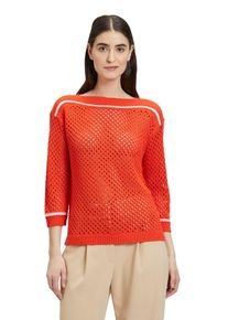 Betty Barclay Damen Strickpullover "Betty Barclay Lochstrick-Pullover mit Strickdetails", rot, casual, Gr. 44, Strick, Obermaterial: 100% Polyacryl.,