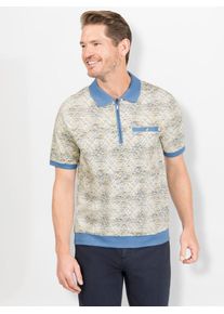 Marco Donati Herren Poloshirt "Kurzarm-Poloshirt", blau, Gr. 44, gemustert, mehrfarbig, 100% Baumwolle, Kragen und Ärmelabschluss:95% Baumwolle, 5%
