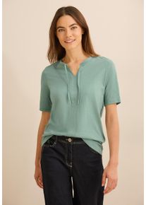 Cecil Damen T-Shirtmatcha grün, casual, Gr. XL, unifarben, Web, 100% Baumwolle, Shirts, aus reiner Baumwolle
