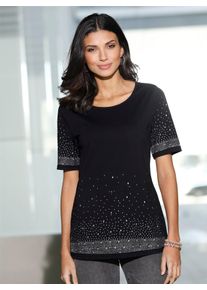 Classic Basics Damen Kurzarmshirt "Shirt", schwarz, Gr. 48, unifarben, 100% Baumwolle, Shirts