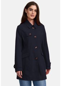Manisa Damen Trenchcoat, blau, casual, Gr. 44, unifarben, Obermaterial: 100% Polyester. Futter: 100% Polyester, Mäntel, mit Koller