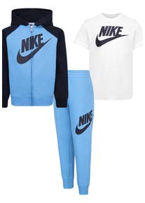 Nike Sportswear Kinder Trainingsanzug, blau, sportlich, Gr. 98, Sweatware, Obermaterial: 60% Baumwolle, 40% Polyester, Sportanzüge, für Kinder