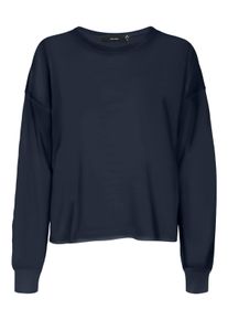 Véro Moda VERO MODA Damen Strickpullover "VMFANTASTIC LS O-NECK PULLOVER GA BOO", blau, modisch, Gr. S, unifarben, Strick, Obermaterial: 80% Polyester, 20%